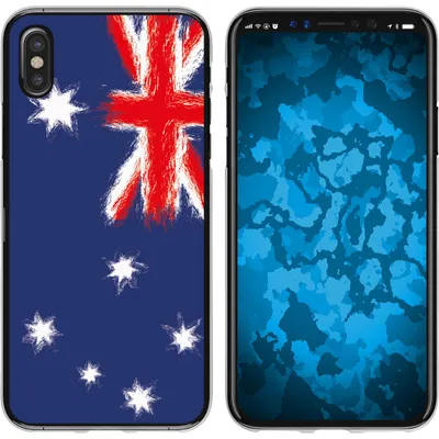 Produktbild von PhoneNatic Case kompatibel mit Apple iPhone X / XS Silikon-Hülle WM Australien M2
