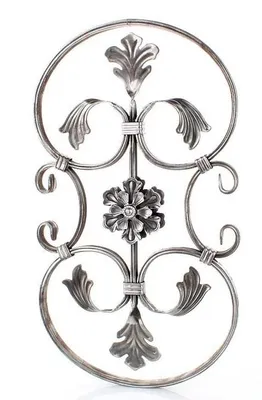 Produktbild von LogistSystem - Schmiedeeisen Ornament Eisen geschmiedet 530x300mm - z.B. als Element für Fenstergitter - Geländer - Zaun - Tor - Rosetten 13.048
