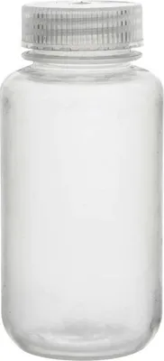 Produktbild von Laborflasche mit Verschluss, Kunststoff, PP, hart, Weithals, 500 ml
