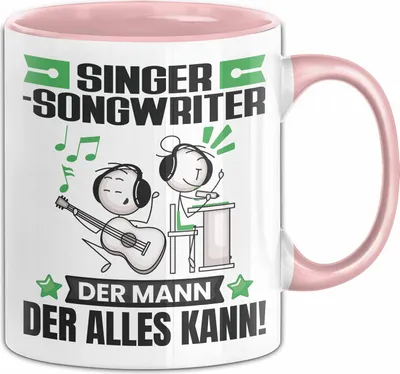 Produktbild von Singer-Songwriter Tasse Geschenk für Singer-Songwriter Der Mann Der Alles Kann Geschenkidee zum Geburtstag (Rosa)