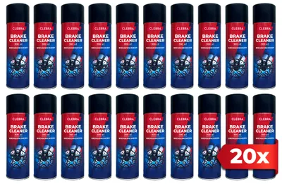 Produktbild von CLEBRA 500 ml Bremsenreiniger Rückstandsfrei Acetonfrei - Reinigt und entfettet Bremsen, Kupplungen und Motorteile (20 x 500 ml)