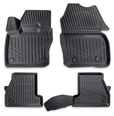 Productafbeelding van Set van 4, 3D-rubberen vloermatten voor het interieur, speciaal passend voor de FORD FOCUS III (2011–2014)