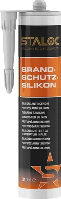 Produktbild von Staloc Silikon hitzebeständig grau - Brandschutzsilikon gemäß DIN4102 Klasse B1 & EN13501-1 / Klasse E, 310ml