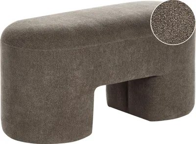 Produktbild von BELIANI Polsterbank Braun Bouclé 88x39 cm U-Form 46 cm Hoch Modernes Design Bettbank Flurbank Sitzbank für Garderobe Schlafzimmer Diele