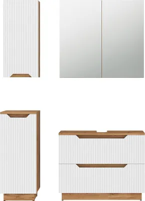 Image de Meubles bain Vicco Lotta Blanc 4 pièces, Model 59517