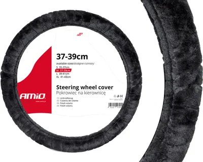 Produktbild von AMiO 01357 Lenkradbezug Ø37-39cm Grau Lenkradhülle