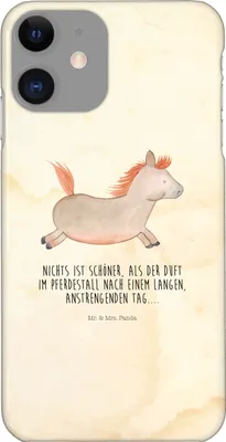 Produktbild von Mr. & Mrs. Panda Iphone 11 Handyhülle Pferd Springen - Vintage - Geschenk, Cover, Pferde, Bauernhof, Pony, Reiten, Stall, Handy Case, Hülle, Schutzhülle, Pferdestall