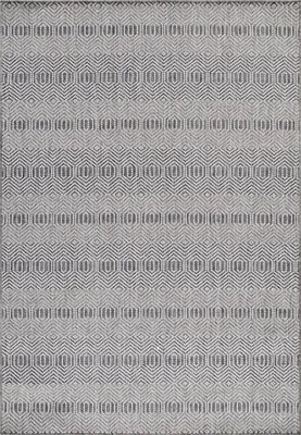 Imagen del producto de Alfombra exterior resistente a la intemperie, rectangular, de 240x340 cm, color gris, ideal para camping, jardín o uso interior, con diseño bohemio