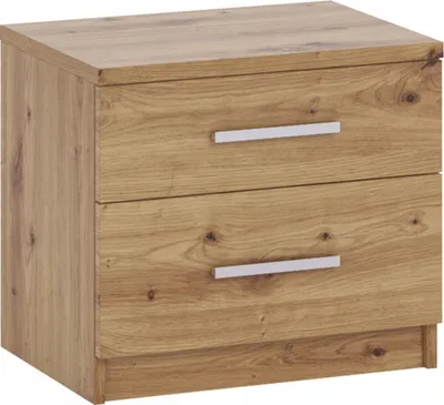 Produktbild von Nachttisch Zenit 50x35 Nachtkonsole mit zwei Schubladen Nachtschrank (Artisan Eiche)