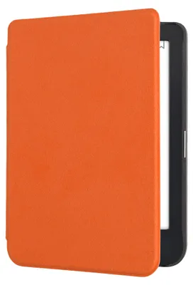 Produktbild von kwmobile Klapphülle kompatibel mit Kobo Clara 2E / Tolino Shine 4 Hülle - Flipcase für den eReader aus Mikrofaser - Orange