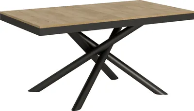 Produktbild von Ausziehbarer Tisch 90x160/264 cm Famas Evolution Eiche Natur Anthrazit Gestell