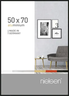 Produktbild von nielsen Aluminium Bilderrahmen Pixel, 50x70 cm, Schwarz