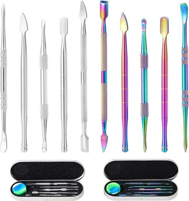Produktbild von Famanu Modellierwerkzeug Set 12-teilig - Regenbogen + Silber