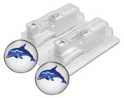 Produktbild von Erstohrstecker System 75 weiß Novelty Motivstecker Delphin Studex