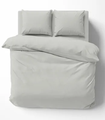 Produktbild von Uni Bettwäsche 200x220 cm grau Bettbezug Doppelbett Einfarbig Renforce Baumwolle