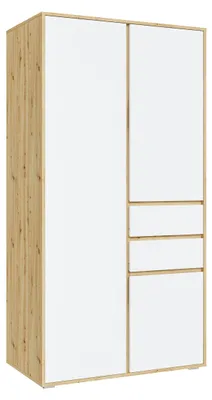 Productafbeelding van Kledingkast Falun | wit / Artisan eikenhout