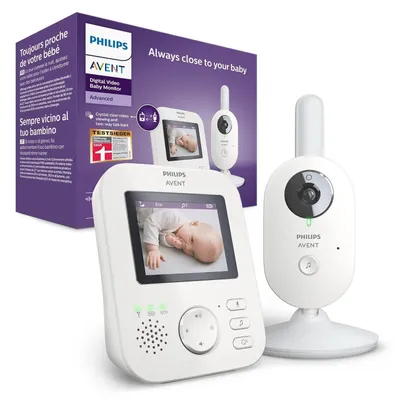 Produktbild von Philips Babyphone Kinderkamera, Baby Kamera, Babyphone, FHSS-Technologie, Eco-Mode, Nachtsicht,300m Reichweite,Strahlungsarm, Audio-Überwachung