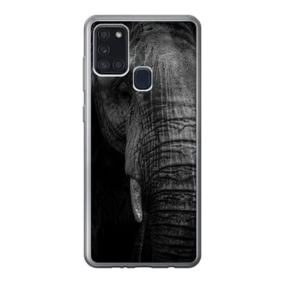 Produktbild von MuchoWow® Handyhülle Schutzhülle Hülle für Samsung Galaxy A21s Elefant - Tier - Porträt Silikon Softcase Handy Hülle - Hartschale