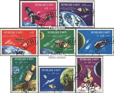Produktbild von Briefmarken Haiti 1969 Mi 1072-1079 (kompl.Ausg.) gestempelt Apollo 7 und Apollo 8