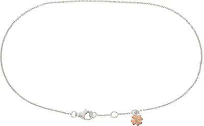 Produktbild von Fußkette Silber 925 mit rosevergoldetem Kleeblattanhänger JL10-04-3761 26,5 cm