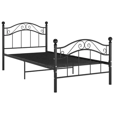Zdjęcie produktu dla Rama Łóżka, Czarna, Metalowa, 90 X 200 Cm Lumarko!