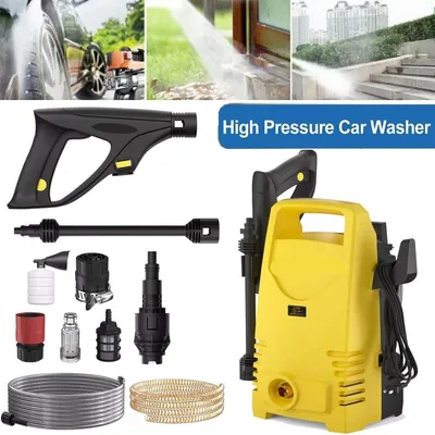 Zdjęcie produktu dla Myjka ciśnieniowa - Pistolet natryskowy - Myjka wysokociśnieniowa - 380 l/h - 1600 W - 110 bar - Żółta - 7 metrów