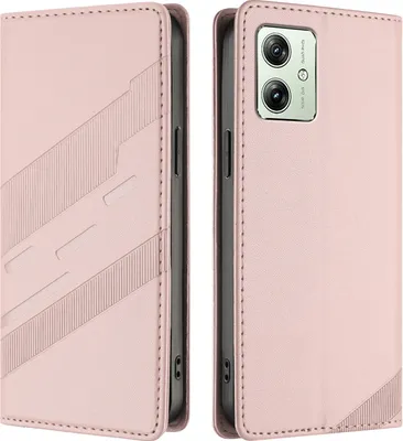 Obrázek produktu pro Pouzdro pro Motorola Moto G14/Moto G54,Polyuretankožené peněženkové pouzdro s přihrádkou na karty a funkcí stojánku Pink