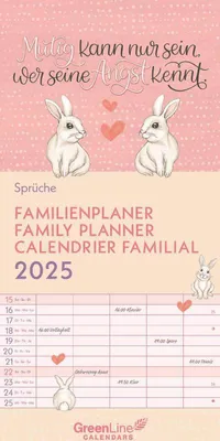 Immagine prodotto di GreenLine Sayings 2025 Agenda per la famiglia - Calendario da parete - Calendario per la famiglia - 22x45