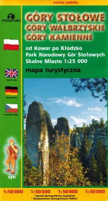 Produktbild von Tafelgebirge, Wałbrzych-Gebirge, Kamienne-Gebirge 1:50.000. Touristenkarte. Referenznummer