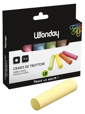Immagine prodotto di Wonday FEC700092 Gesso stradale Wonday, confezione da 6 pezzi