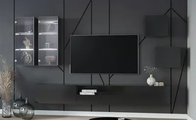 Zdjęcie produktu dla Meblościanka ONIVIO 6 czarny połysk