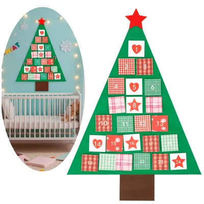 Productafbeelding van Adventskalender | 24 lades | Vilt | Kerstboom