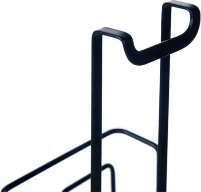 Image de Porte-ustensiles de Porte-ustensiles de cuisine noir Fer Couvercle de poêle à frire 27 x 37 x 9 cm (6 pièces)