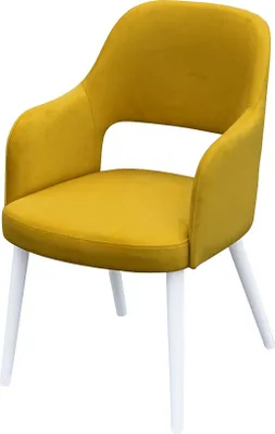 Obrázek produktu pro Čalouněná jídelní židle MOVILE 52 - bílá / žlutá
