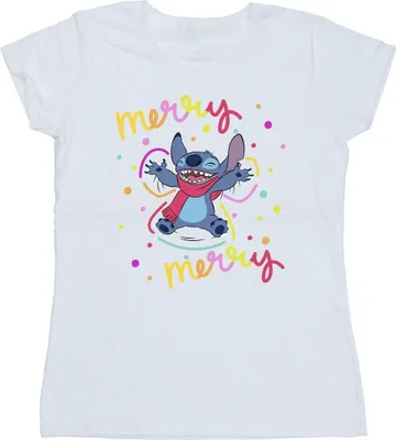 Produktbild von Disney - "Merry Rainbow" T-Shirt für Damen BI26086 (XL) (Weiß)