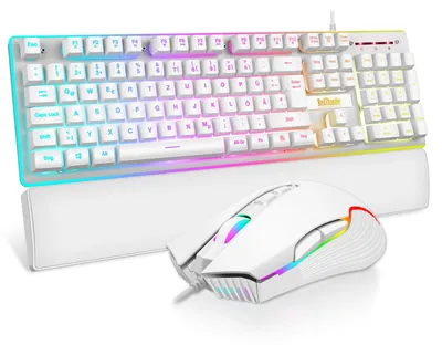 Obrázok produktu pre Herná klávesnica a myš s RGB podsvietením a ergonomickým dizajnom