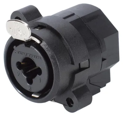 Produktbild von NEUTRIK® XLR / Klinke (6,3mm), 3-pol , Kunststoff-, Löttechnik-Einbaubuchse, vergoldete(r) Kontakt(e), Type C, schwarz