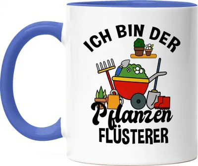 Produktbild von Ich Bin Der Pflanzenflüsterer Tasse Blau Hobby-Gärtner Pflanzen Garten Blumen Geschenkidee Pflanzen-Fans