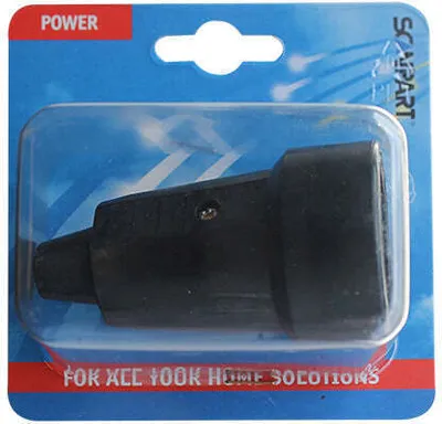 Produktbild von SCANPART 2480500015, Schwarz, Polyvinylchlorid (PVC), 250 V, 16 A, 10 A, 1 Stück(e)