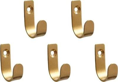 Produktbild von Messing Wandhaken 40x25x12mm 5er Set
