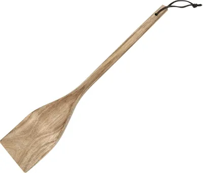 Produktbild von Fackelmann Pfannenwender 33 cm AKAZIE, hochwertiger Wender aus Akazien-Holz, aufhängbar am Kunstlederbändchen, robuster Küchenhelfer in modernem Natur-Design (Farbe: Braun)
