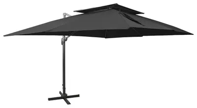 Image de Parapluie avec aération 400x300 cm Noir