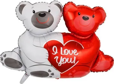 Zdjęcie produktu dla Balon foliowy miś kocham cię 100x76cm - Cakesicq