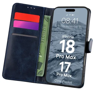 Produktbild von Bizon Case Pocket Apple iPhone 17 Pro Max marineblau