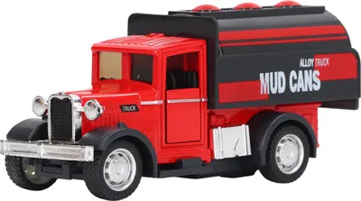 Image de Camion miniature, échelle 1:32, alliage rétro, modèle américain de transport pour enfants, amateurs, cadeau, boue
