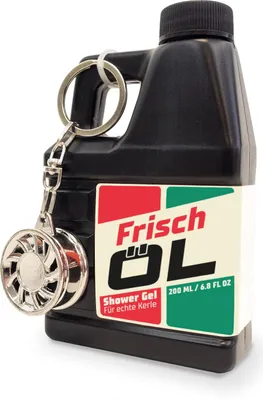 Produktbild von Duschgel "FRISCH ÖL" für Männer im Deko-Kanister 200ml Bath & Body Shower Gel for Men