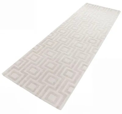 Produktbild von TT Home Wohnzimmer Teppich Esszimmer Kurzflor Boho Design Skandinavisch Abstrakte Optik Unifarben Hoch-Tief-Effekt Modern Größe 80x150 cm