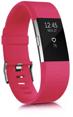 Productafbeelding van CHPN - Horlogeband - Bandje geschikt voor Fitbit - Fitbit Charge 2 sportbandje - Gloeiend roze - Klein - Horlogeband - Exclusief Fitbit - Bandje - Armband - Stappenteller