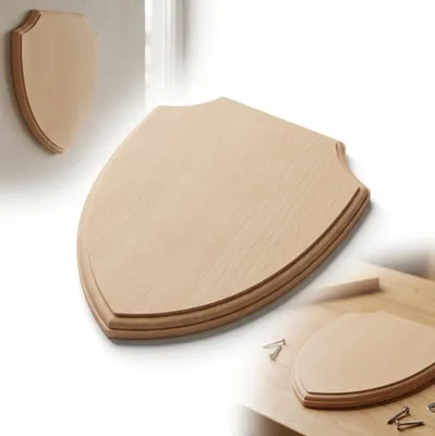 Zdjęcie produktu dla RYNGRAF TARCZA HERBOWA bukowa surowa pod grawer i personalizację 22x17,5 cm