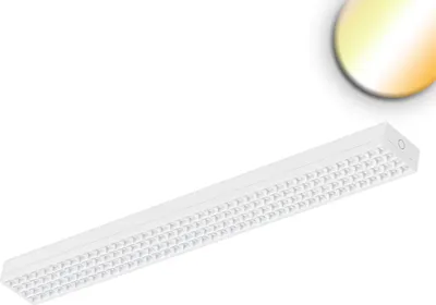Produktbild von ISOLED LED Langfeldleuchte UGR<19, 80°, weiß, 120cm 38W, Colorswitch 3000/4000K, dimmbar